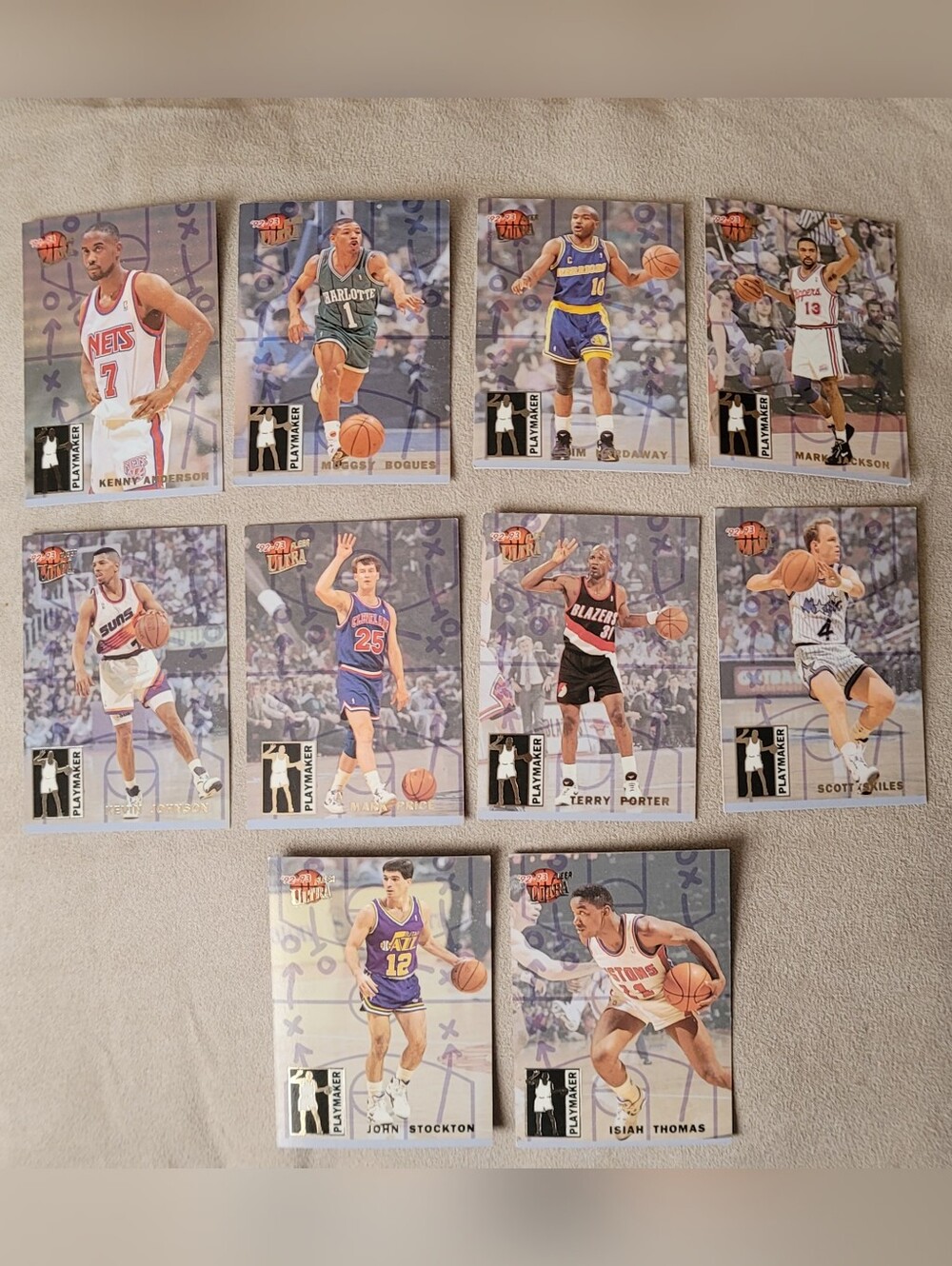NBA 1992-1993 Fleer Ultra Playmakers Cards Full Set